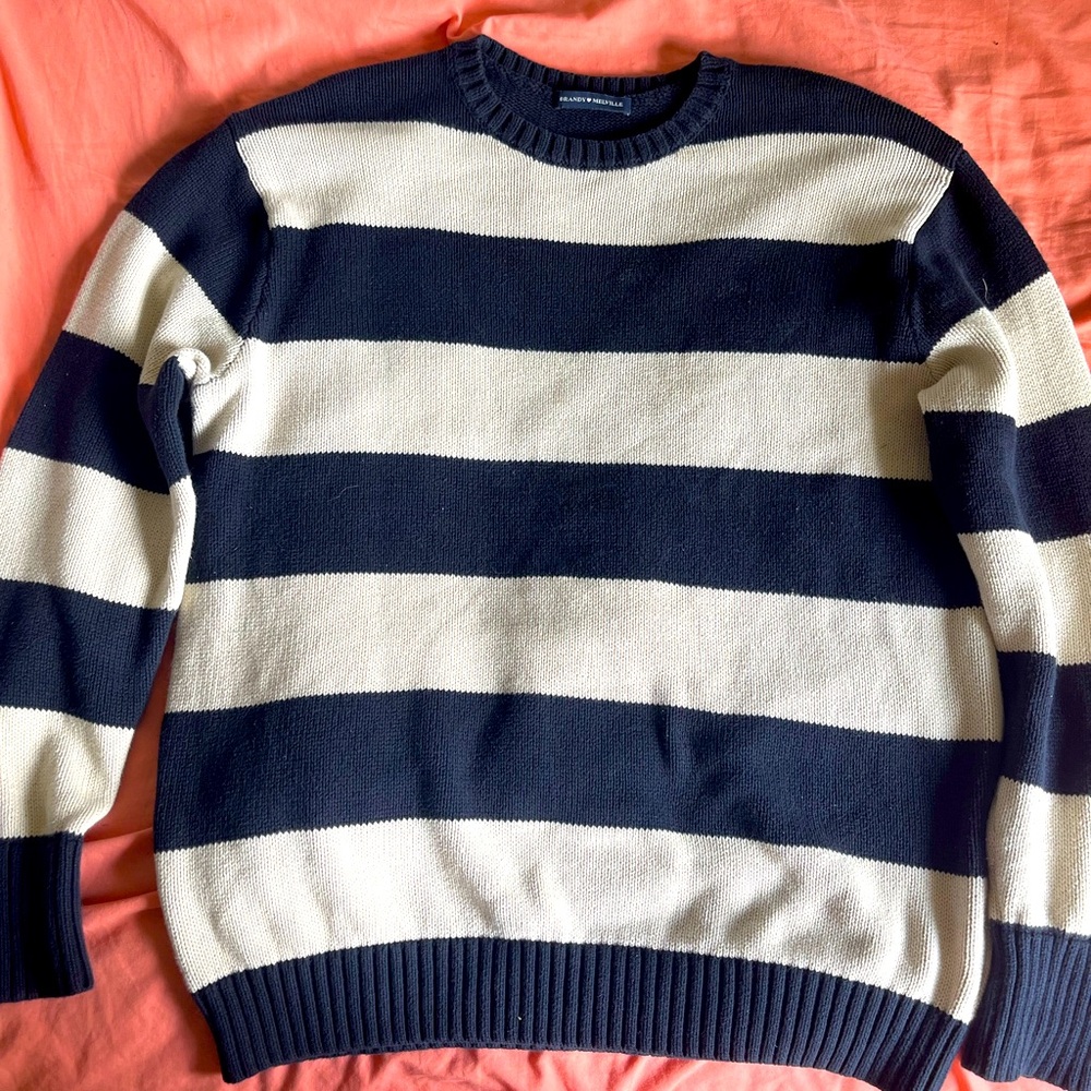 Striped Black and White Brandy Melville Sweater